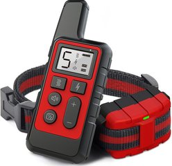 Luckypets 1640-ft Remote Range & Rechargeable with 3 Training Modes Dog Training Collar, Red