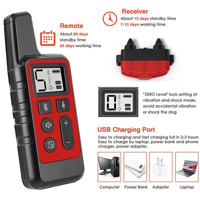 Show full view: Luckypets 1640-ft Remote Range & Rechargeable with 3 Training Modes Dog Training Collar, Red slide 7 of 10