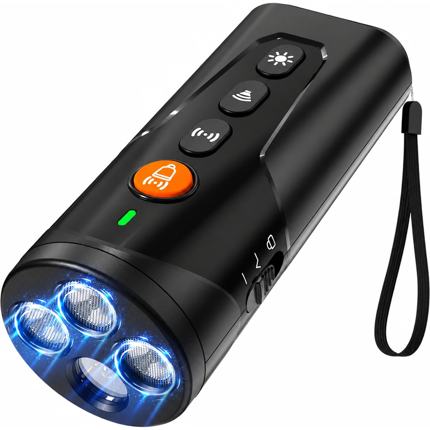 Luckypets 3X Ultrasonic Anti Barking 6 Modes Rechargeable Dog Bark Deterrent Device with LED Light, Black