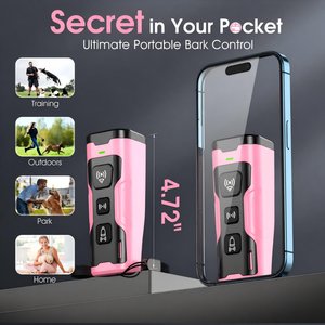 Luckypets Indoor & Outdoor Ultrasonic Dog Bark Deterrent Devices, Pink