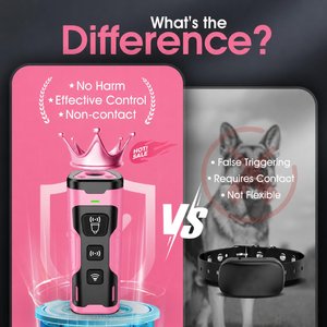 Luckypets Indoor & Outdoor Ultrasonic Dog Bark Deterrent Devices, Pink
