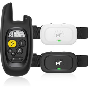 Luckypets IPX7 Waterproof Rechargeable Dog Electric Training Collar, Black, 2 count