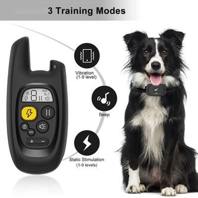 Show full view: Luckypets IPX7 Waterproof Rechargeable Dog Electric Training Collar, Black, 2 count slide 3 of 10