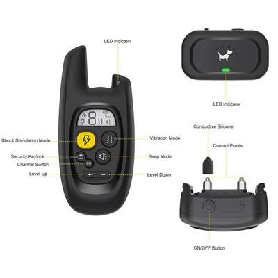 Show full view: Luckypets IPX7 Waterproof Rechargeable Dog Electric Training Collar, Black, 2 count slide 9 of 10