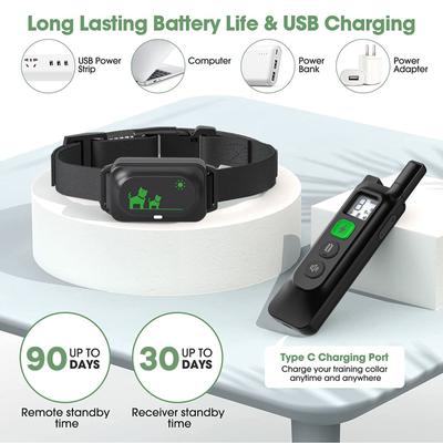 Show full view: Luckypets Rechargeable E-Collar IPX7 Waterproof with 3 Training Modes Dog Collar, Black slide 8 of 10