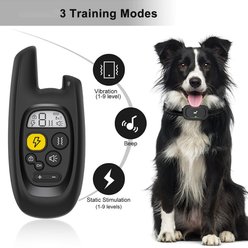 Luckypets Rechargeable Training Collar with Beep, Vibration & Shock Training Modes Dog Collar, Black slide 2 of 9