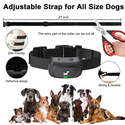 Show full view: Luckypets Rechargeable Training Collar with Beep, Vibration & Shock Training Modes Dog Collar, Black slide 7 of 10