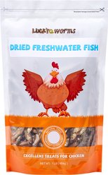 LuckyQworms Dried Freshwater Fish High Protein Dry Food Poultry & Small Pets Treat, 1-lb bag