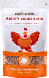 LuckyQworms Mighty Crunch MixHigh Protein Dry Food Chicken, Reptiles & Amphibians Treats, 1-lb bag
