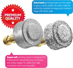 LuckyTail Quality Extra Grinding Heads Soft & Hard Steel Dog & Cat Grooming Tool