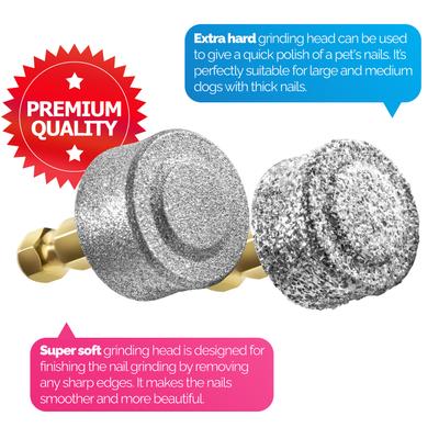 Show full view: LuckyTail Quality Extra Grinding Heads Soft & Hard Steel Dog & Cat Grooming Tool slide 4 of 5