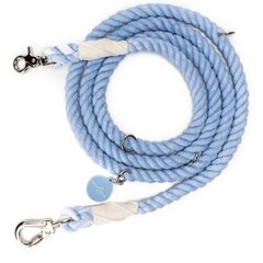 Lucy & Co. Hands-Free Rope Dog Leash, 7-ft long, 3/4-in wide, Denim Blue