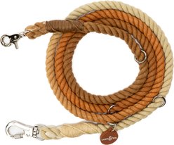 Lucy & Co. Hands-Free Rope Dog Leash, 7-ft long, 3/4-in wide, Chocolate Meadows