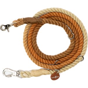 Lucy & Co. Hands-Free Rope Dog Leash, 7-ft long, 3/4-in wide, Chocolate Meadows