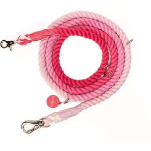 Lucy & Co. Hands-Free Rope Dog Leash, 7-ft long, 3/4-in wide, Cupid's Crush