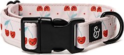 Lucy & Co. The Cheery Cherries Polyester Standard Dog Collar, Red, Large: 16 to 26-in neck, 1.5-in wide