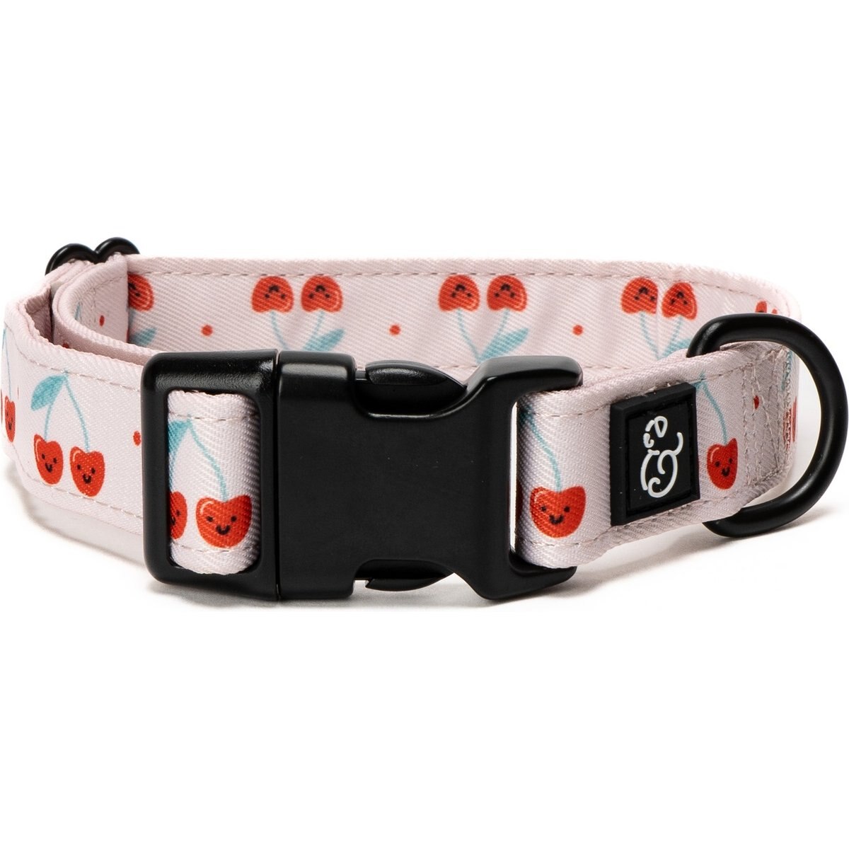Lucy & Co. The Cheery Cherries Polyester Standard Dog Collar, Red, Large: 16 to 26-in neck, 1.5-in wide