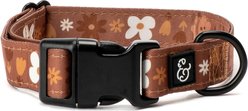 Lucy & Co. The Chocolate Meadows Polyester Standard Dog Collar, Brown, Small: 8 to 14-in neck, 1/2-in wide