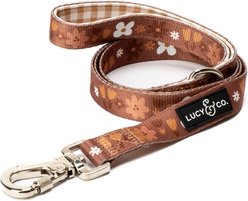 Lucy & Co. The Chocolate Meadows Polyester Standard Dog Leash, Brown, Small: 5-ft long, 3/5-in wide