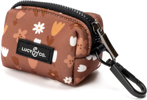 Lucy & Co. The Chocolate Meadows Poop Bag Dispenser with Bags, Brown
