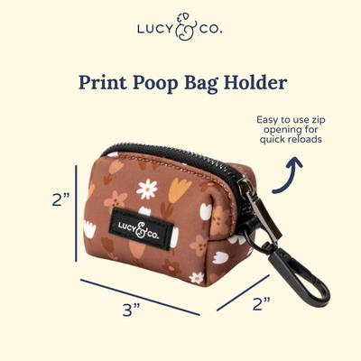 Show full view: Lucy & Co. The Chocolate Meadows Poop Bag Dispenser with Bags, Brown slide 3 of 4