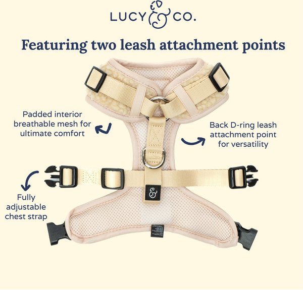 Lucy & Co. The Cider Teddy No-Pull Dog Harness, Beige