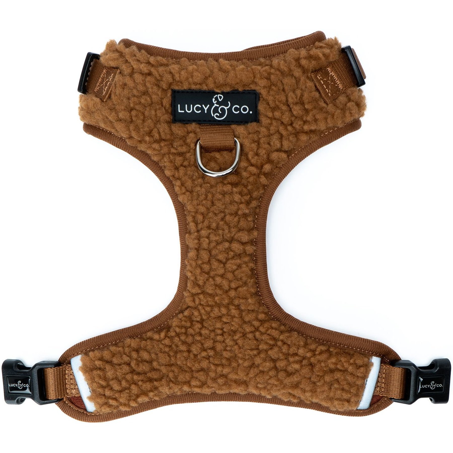 Lucy & Co. The Cinnamon Teddy No-Pull Dog Harness, Brown, Large: 20 to 28-in chest