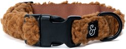 Lucy & Co. The Cinnamon Teddy Polyester Standard Dog Collar, Brown, Medium: 13 to 20-in neck, 1-in wide
