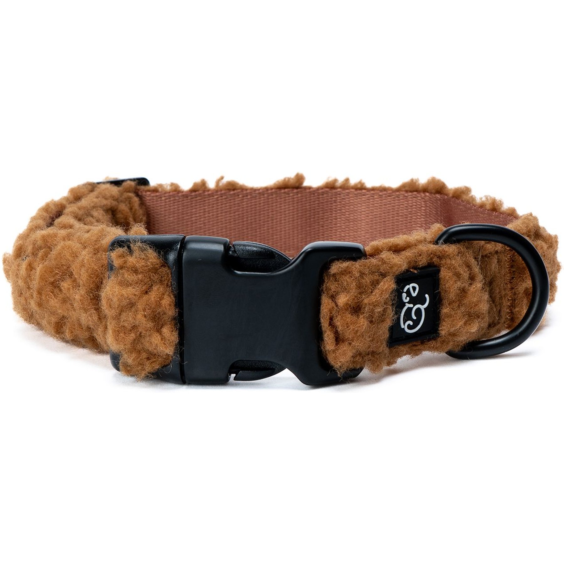 Lucy & Co. The Cinnamon Teddy Polyester Standard Dog Collar, Brown, Small: 8 to 14-in neck, 1/2-in wide