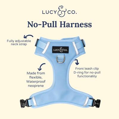 Show full view: Lucy & Co. The Denim Blue No-Pull Dog Harness, Blue, Small: 14 to 18-in chest slide 5 of 7