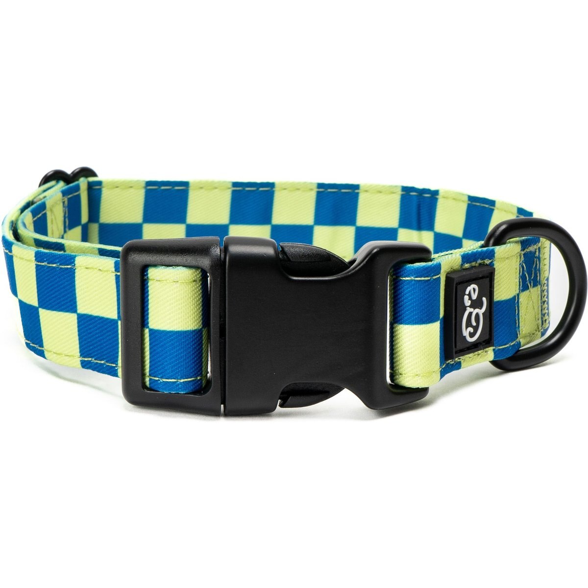 Lucy & Co. The Have a Nice Day Polyester Dog Collar, Blue, Small: 8 to 14-in neck, 1/2-in wide
