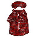 Lucy & Co. The Holiday Plaid Dog Pajamas + Human Eye Pillow, Medium