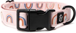Lucy & Co. The In the Clouds Polyester Dog Collar, Pink, Medium: 13 to 20-in neck, 1-in wide
