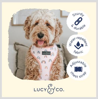 Show full view: Lucy & Co. The In the Clouds Reversible Dog Harness, Pink, Large: 20 to 28-in chest slide 5 of 9