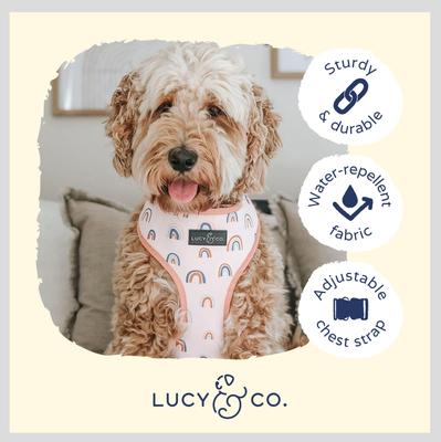 Show full view: Lucy & Co. The In the Clouds Reversible Dog Harness, Pink, X-Large: 23 to 32-in chest slide 5 of 9