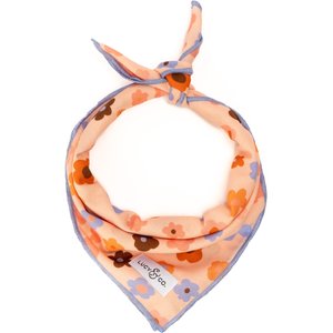 Lucy & Co. The Let's Groove Dog Bandana, Coral, Large
