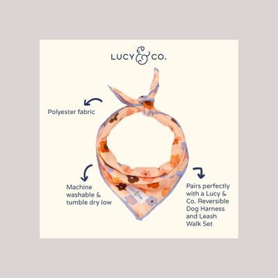 Show full view: Lucy & Co. The Let's Groove Dog Bandana, Coral, Large slide 4 of 7