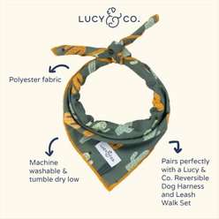 Lucy & Co. The Looking Sharp Dog Bandana, Green, Large slide 2 of 4