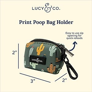 Lucy & Co. The Looking Sharp Poop Bag Dispenser with Bags, 15 count, Unscented