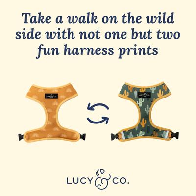 Show full view: Lucy & Co. The Looking Sharp Reversible Dog Harness, Green, X-Large: 23 to 32-in chest slide 3 of 9