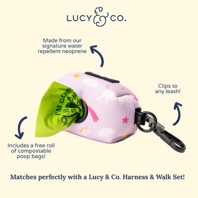 Show full view: Lucy & Co. The Making Magic Poop Bag Dispenser with Bags, Purple slide 4 of 4