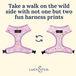 Lucy & Co. The Making Magic Reversible Basic Dog Harness, Purple, Medium: 17 to 23-in chest slide 2 of 5