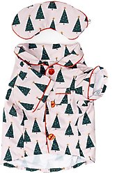 Lucy & Co. The Oh, Christmas Tree Dog Pajamas + Human Eye Pillow, Medium