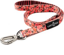 Lucy & Co. The Posy Pink Dog Leash, Pink, Small: 5-ft long, 3/5-in wide
