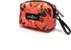 Lucy & Co. The Posy Pink Dog Poop Bag Holder, Pink