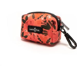 Lucy & Co. The Posy Pink Dog Poop Bag Holder, Pink