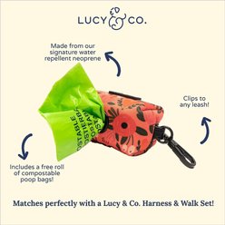 Lucy & Co. The Posy Pink Dog Poop Bag Holder, Pink slide 2 of 3