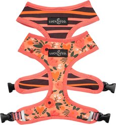 Lucy & Co. The Posy Pink Reversible Dog Harness, Pink, X-Large: 23 to 32-in chest