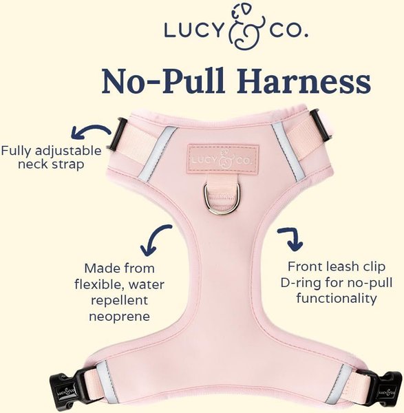 Lucy & Co. The Rosewater No-Pull Dog Harness, Pink
