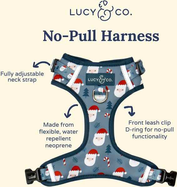 Lucy & Co. The Santa Land Frost No-Pull Dog Harness, Silver